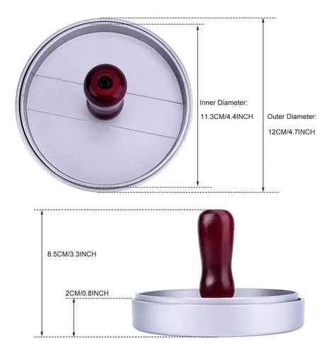 Miniatura 3 de Molde Prensa Para Carne Hamburguesa Coci